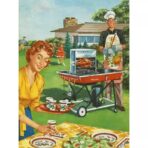 affiche barbecue vintag