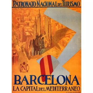 affiche barcelona vintage