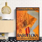 affiche barcelona vintage
