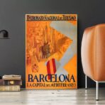 affiche barcelona vintage