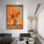 affiche barcelona vintage