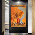 affiche barcelona vintage