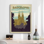 affiche barcelone vintage
