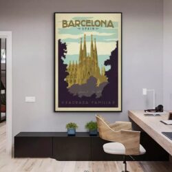 affiche barcelone vintage