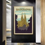 affiche barcelone vintage