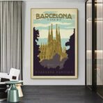 affiche barcelone vintage