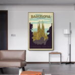 affiche barcelone vintage