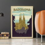 affiche barcelone vintage