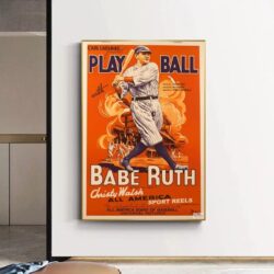 affiche baseball vintage