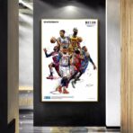 affiche basket nba vintage