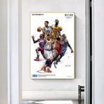 affiche basket nba vintage