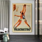 affiche basket vintage