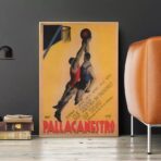 affiche basketball vintage