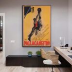 affiche basketball vintage