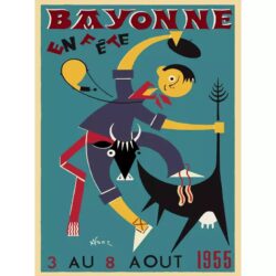 affiche bayonne vintage