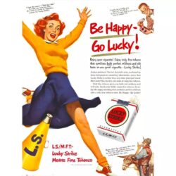 affiche be happy go lucky vintage