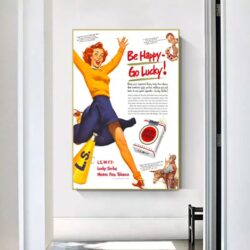 affiche be happy go lucky vintage
