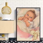 affiche bébé vintage