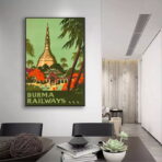 affiche birmanie vintage