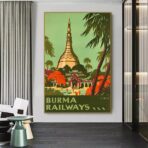 affiche birmanie vintage