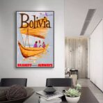 affiche bolivie vintage