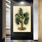 affiche botanique vintage palmier