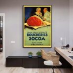 affiche boucherie vintage