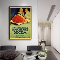 affiche boucherie vintage