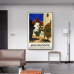 affiche bourgogne vintage