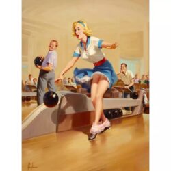 affiche bowling vintage