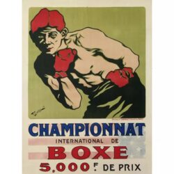 affiche boxe francaise vintage