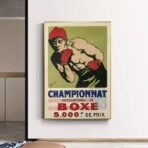affiche boxe francaise vintage