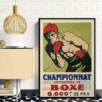 affiche boxe francaise vintage
