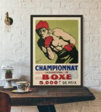 affiche boxe francaise vintage