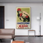 affiche boxe francaise vintage