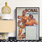 affiche boxe vintage