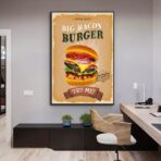 affiche burger vintage