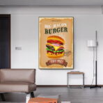 affiche burger vintage