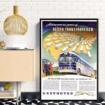 affiche bus vintage