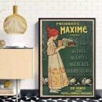 affiche cafe chocolat vintage