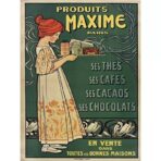 affiche cafe chocolat vintage
