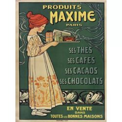 affiche cafe chocolat vintage