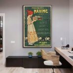 affiche cafe chocolat vintage