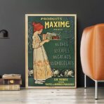 affiche cafe chocolat vintage