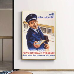 affiche caisse depargne vintage