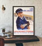 affiche caisse depargne vintage