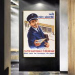 affiche caisse depargne vintage