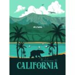 affiche californie vintage