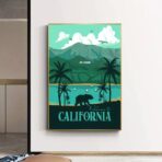 affiche californie vintage