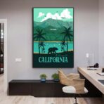 affiche californie vintage